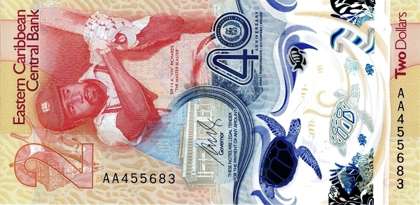 (615) ** PNew (PN61) East Caribbean - 2 Dollars (2023-Comm)